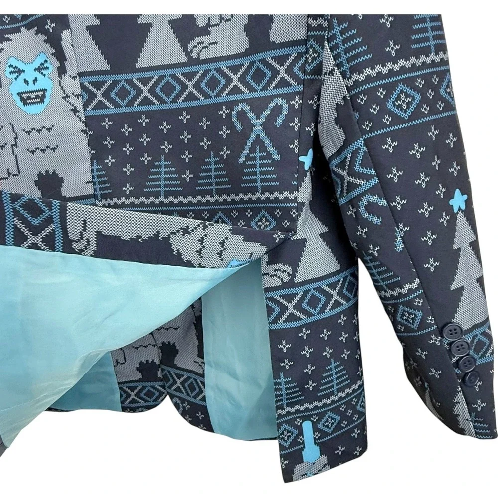 Dec 25th Size M Yeti Abominable Snowman Christmas Suit Blazer Pants Set Drinking